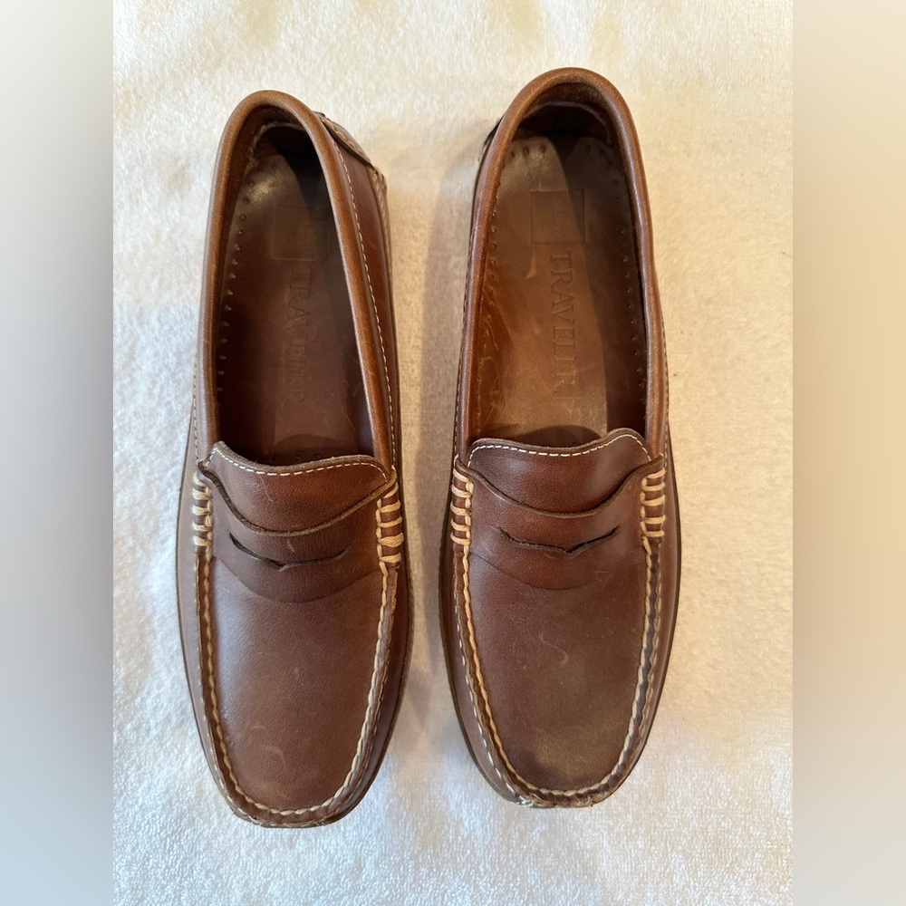 Women’s L.L. Bean Traveler’s Brown Leather Loafer Driving Moccasin Size 8 1/2